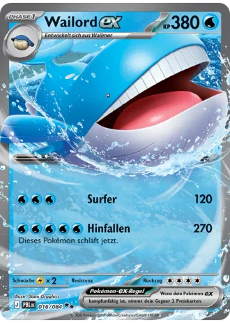Wailord-ex #016 — Dunkelnacht