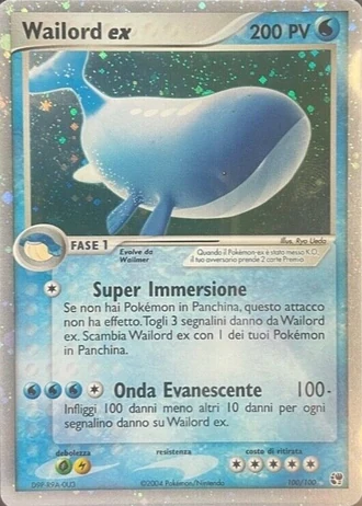 Wailord ex #100 — EX Tempesta di Sabbia