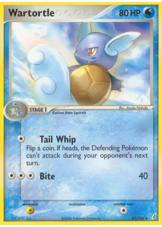 Wartortle #43/100 — EX Guardiani dei Cristalli