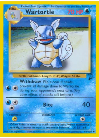 Wartortle #63/130 — Base Set 2