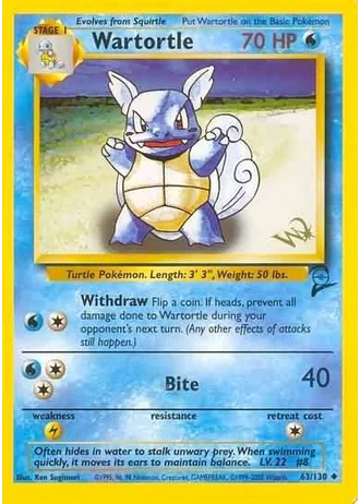 Wartortle #63 — W Promotional