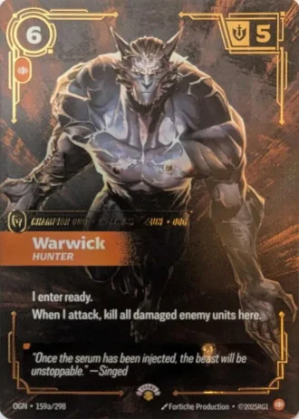 Warwick, Hunter #159a/298 — Promotional Cards