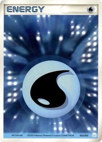 Water Energy #13/15 — Gift Box Mew • Lucario: Crawdaunt Quarter Deck