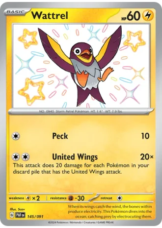 Wattrel #145/91 — Paldean Fates