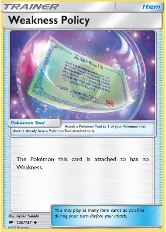 Weakness Policy #126/147 — Burning Shadows