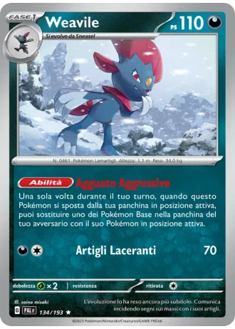 Weavile #134 — Evoluzioni a Paldea