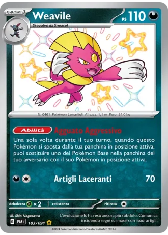 Weavile #183/91 — Destino di Paldea