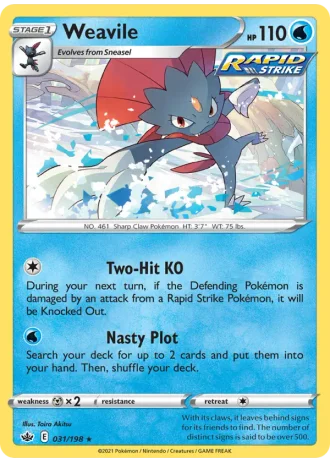 Weavile #31/198 — Chilling Reign