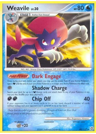 Weavile #40/132 — Countdown Calendar 2008