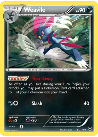 Weavile #61/114 — Steam Siege