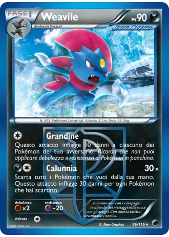 Weavile #66/116 — Glaciazione Plasma
