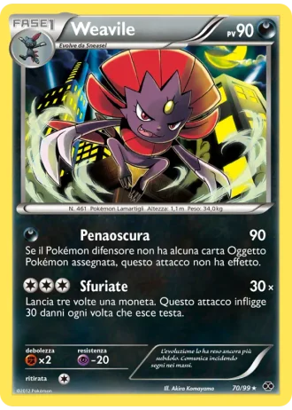 Weavile #70/99 — Destini Futuri