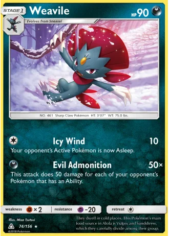 Weavile #74 — Ultra Prism