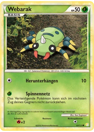 Webarak #83/123 — HeartGold SoulSilver
