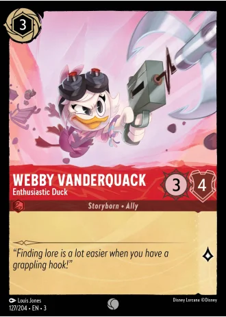 Webby Vanderquack - Enthusiastic Duck #127/204 — Into the Inklands