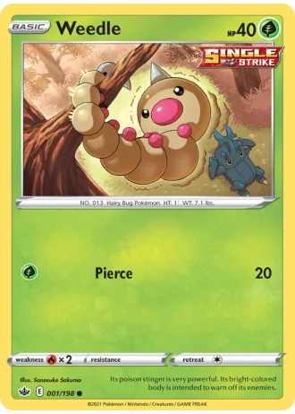 Weedle #1/198 — Chilling Reign