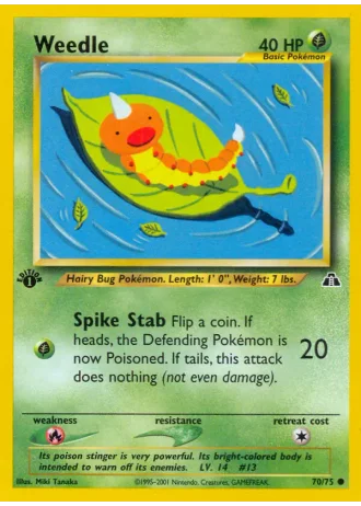 Weedle (1ª Edizione) #70/75 — Neo Discovery (1ª Edizione)