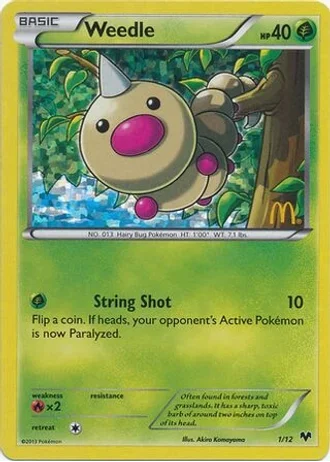 Weedle #1/12 — McDonald's Collection 2014