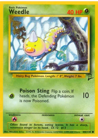 Weedle #100/130 — Base Set 2