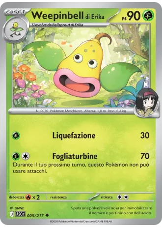 Weepinbell di Erika #005/217 — Ascesa Eroica