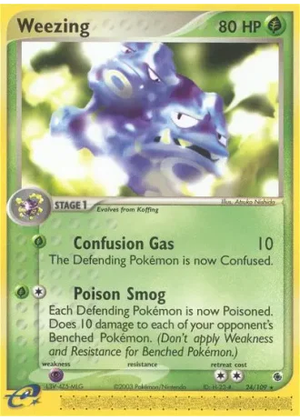 Weezing #24 — EX Rubino & Zaffiro
