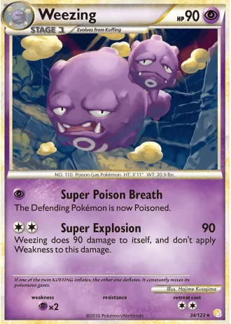 Weezing #34/123 — HeartGold SoulSilver