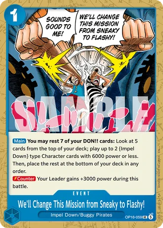 We'll Change This Mission from Sneaky to Flashy! (OP16-059) — The Time of Battle (OP16)