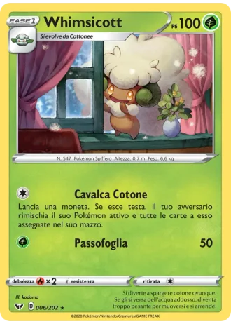 Whimsicott #6/202 — Spada e Scudo