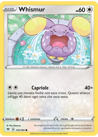 Whismur #135/185 — Voltaggio Sfolgorante