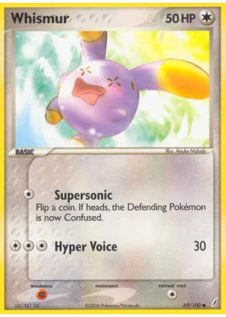 Whismur #69/100 — EX Guardiani dei Cristalli