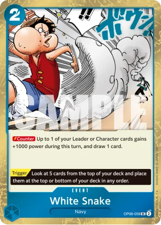 White Snake (OP06-059) (Pirate Foil) — One Piece Card The Best Vol.2(PRB02)