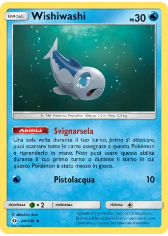 Wishiwashi #44/149 — Sole e Luna