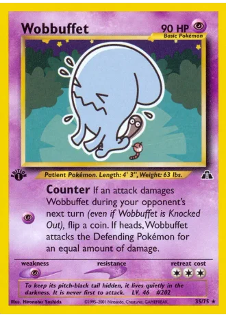Wobbuffet (1st Edition) #35/75 — Neo Discovery (1st Edition)