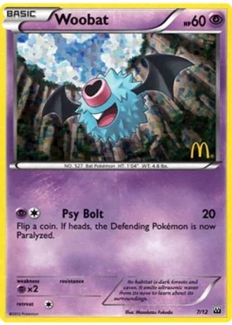 Woobat #7 — McDonald's Collection 2012