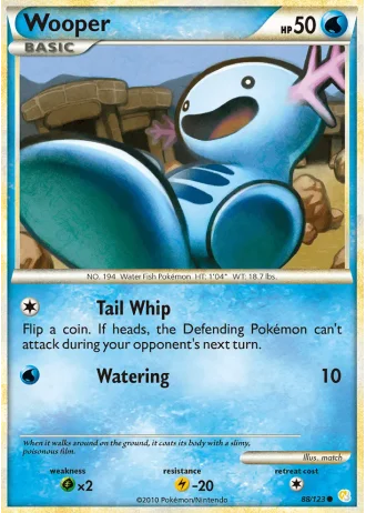 Wooper #88/123 — HeartGold SoulSilver
