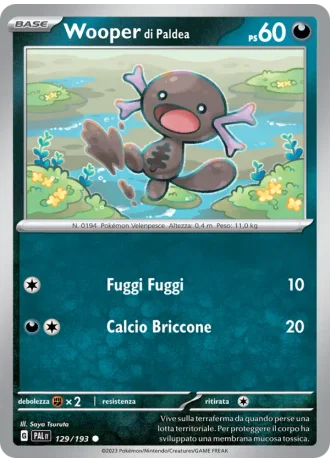 Wooper di Paldea #129 — Evoluzioni a Paldea