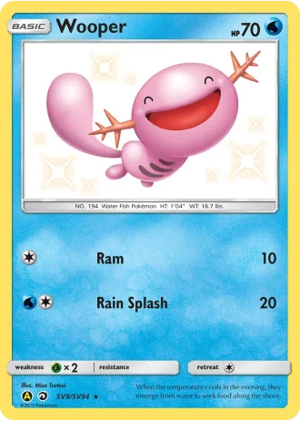 Wooper SV9 — Shiny Vault (Hidden Fates)