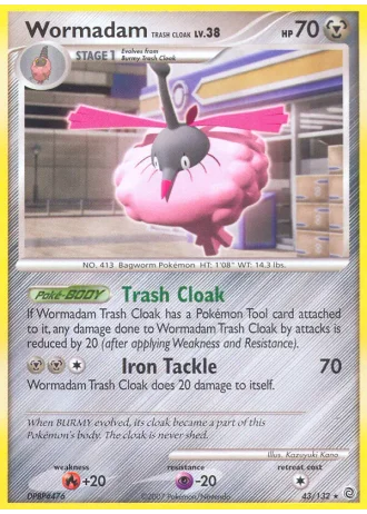 Wormadam Trash Cloak #43/132 — Secret Wonders
