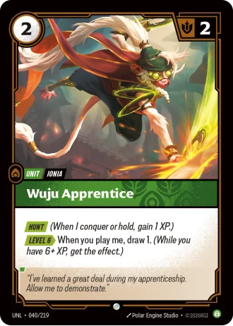 Wuju Apprentice #040/219 — Unleashed