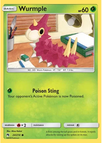 Wurmple #24/214 — Lost Thunder