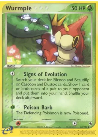 Wurmple #78/109 — EX Rubino & Zaffiro