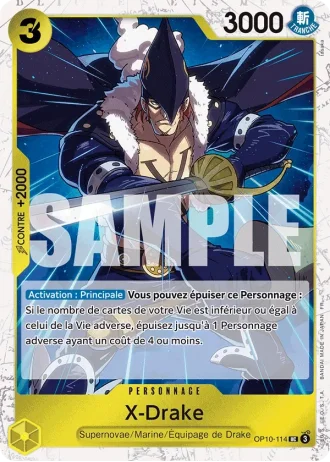 X-Drake (OP10-114) (Alternative Art) — ONE PIECE CARD THE BEST vol.2 (PRB02)