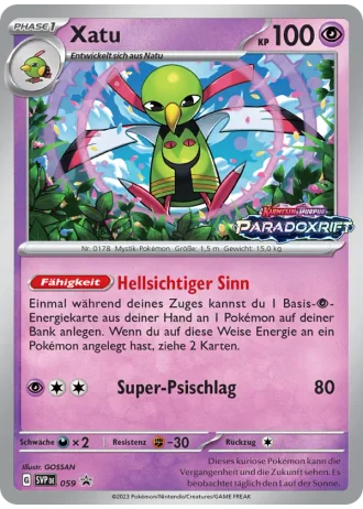 Xatu #059 — Karmesin & Purpur Promos