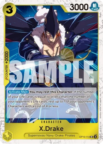 X.Drake (OP10-114) (Pirate Foil) — One Piece Card The Best Vol.2(PRB02)