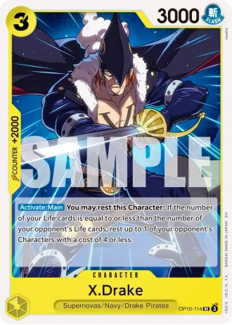 X.Drake (OP10-114) (Reprint) — One Piece Card The Best Vol.2(PRB02)