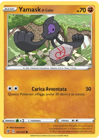 Yamask di Galar #101/192 — Fragore Ribelle