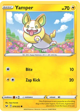 Yamper #74/202 — Sword & Shield