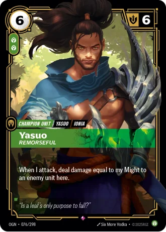 Yasuo, Remorseful #076/298 — Origins