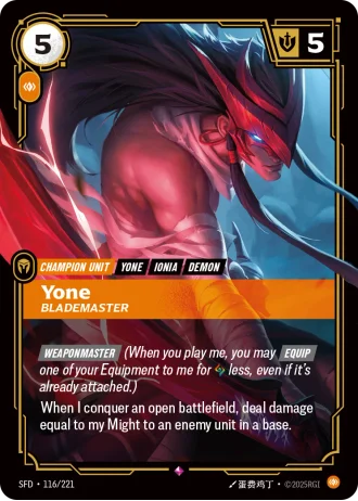 Yone, Blademaster #116/221 — Spiritforged
