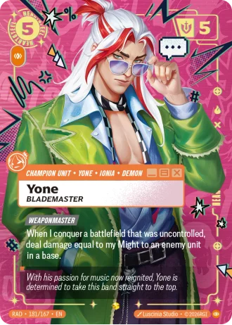 Yone, Blademaster #181/167 — Radiance